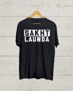 Buy Sakht Launda Black T shirt