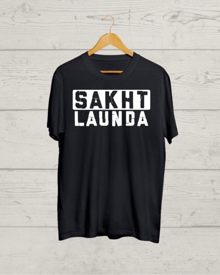 Buy Sakht Launda Black T shirt