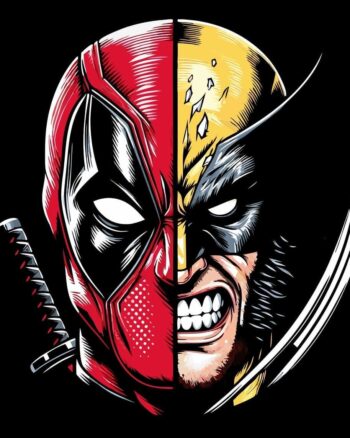 Buy Wolverine Deadpool Black Tshirt
