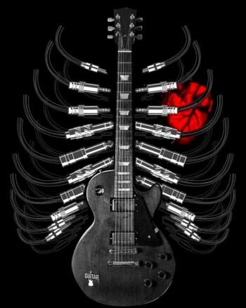 Buy Guitar is my Heart Black T shirt