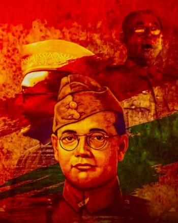 Netaji Subhash both side print T shirt