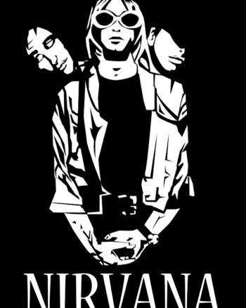 Nirvana print Black T shirt