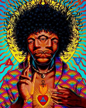 Both Side Jimi Hendrix print T shirt