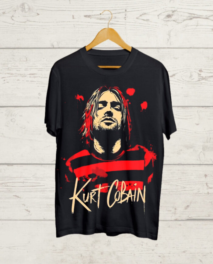 Kurt Cobain Round neck Black T shirt