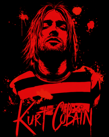 Kurt Cobain Round neck Black T shirt