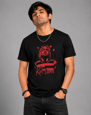 Kurt Cobain Round neck Black T shirt
