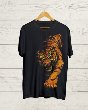 Buy Tiger print Black T shirt