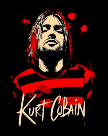 Kurt Cobain Round neck Black T shirt