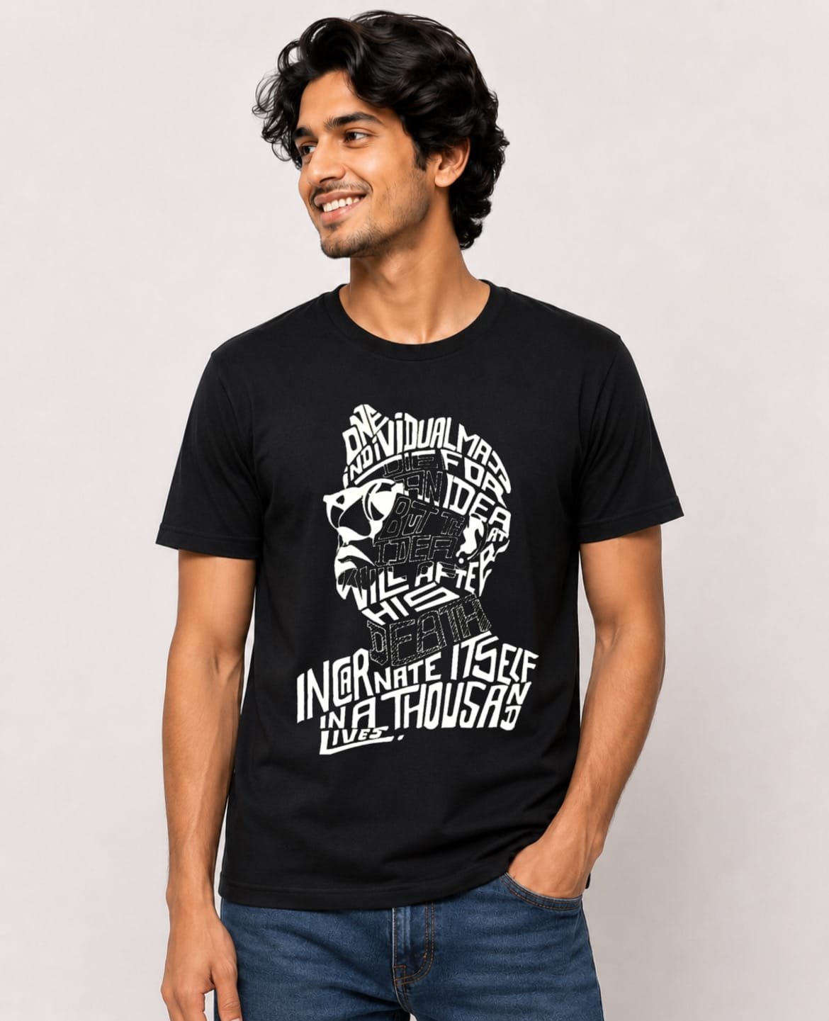 Netaji Subhash Bose Black T shirt Netaji Subhash Bose Black T shirt