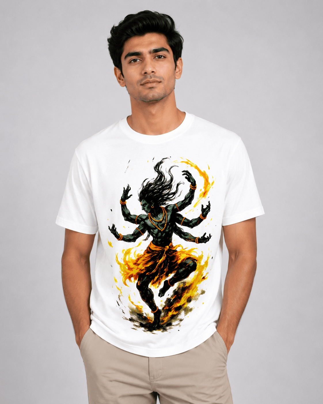 Spiritual Tshirts Buy Shiva Tandav white T shirt