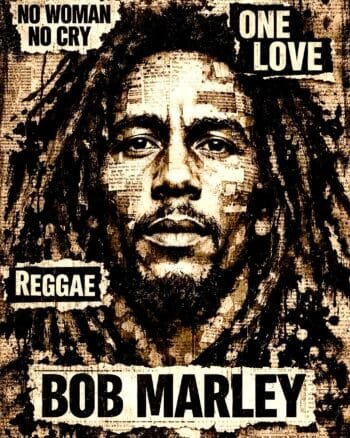 Buy Bob Marley Reggae Style Black T shirt