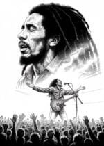 Bob Marley Round neck White T shirt