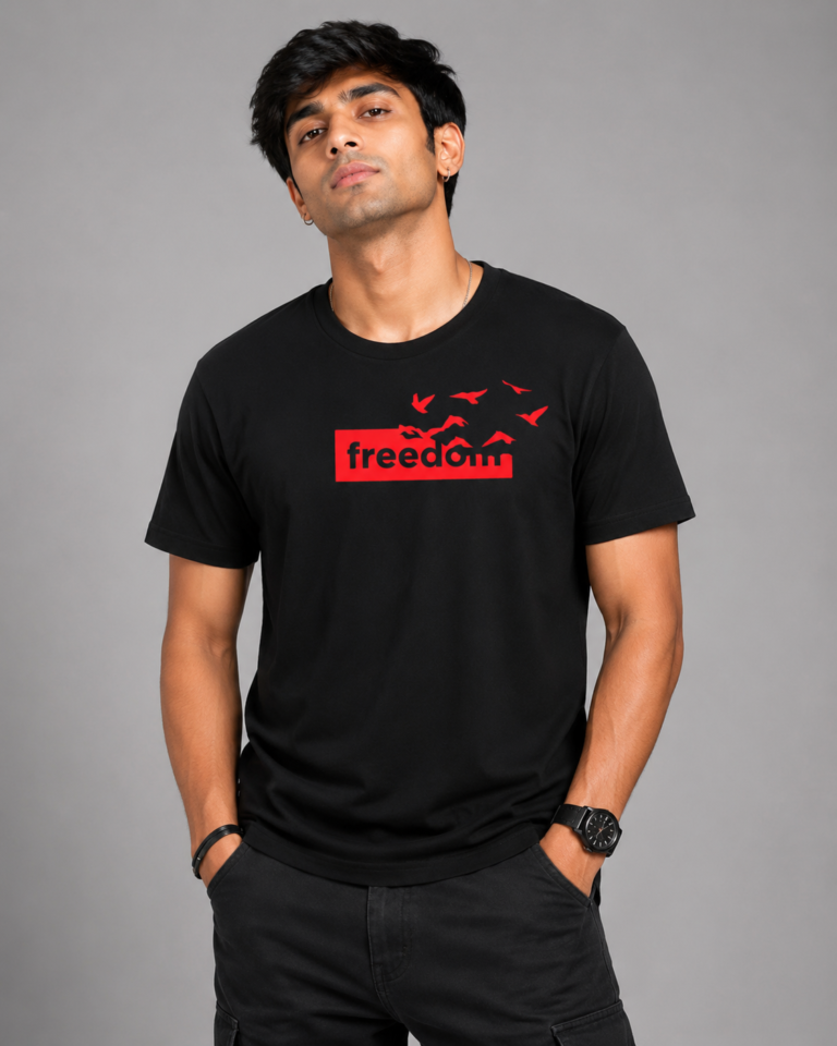Freedom print Unisex Premium Cotton T-Shirt