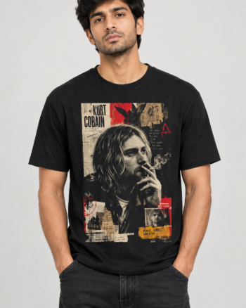 Buy Kurt Cobain print Black T shirt