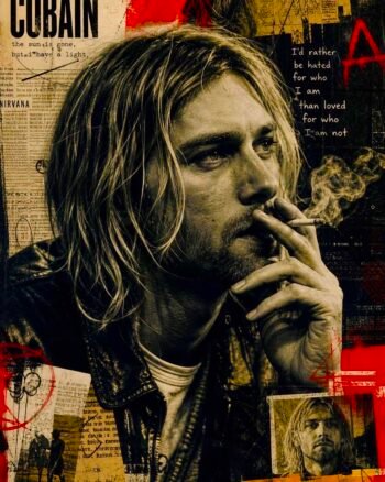 Buy Kurt Cobain print Black T shirt